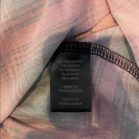 NWT Maternity Fashion Womens XL Flannel Dress 3/4 Sleeve Red & Black Plaid VNeck - Picture 6 of 6